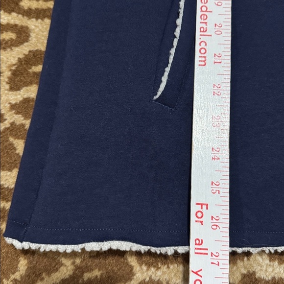 Habitat Navy Teddy Bear Sherpa Lined Jacket Coat Womens L Warm Winter cozy Soft - Picture 11 of 13